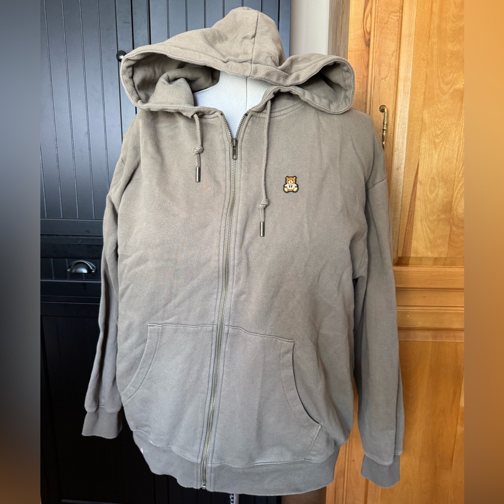 Teddy Fresh Green-Khaki Full Zip Hoodie 3XL